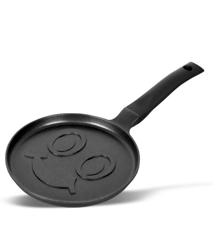 מחבת פנקייק 18 ס"מ סמיילי שחור BLACK MARBLE