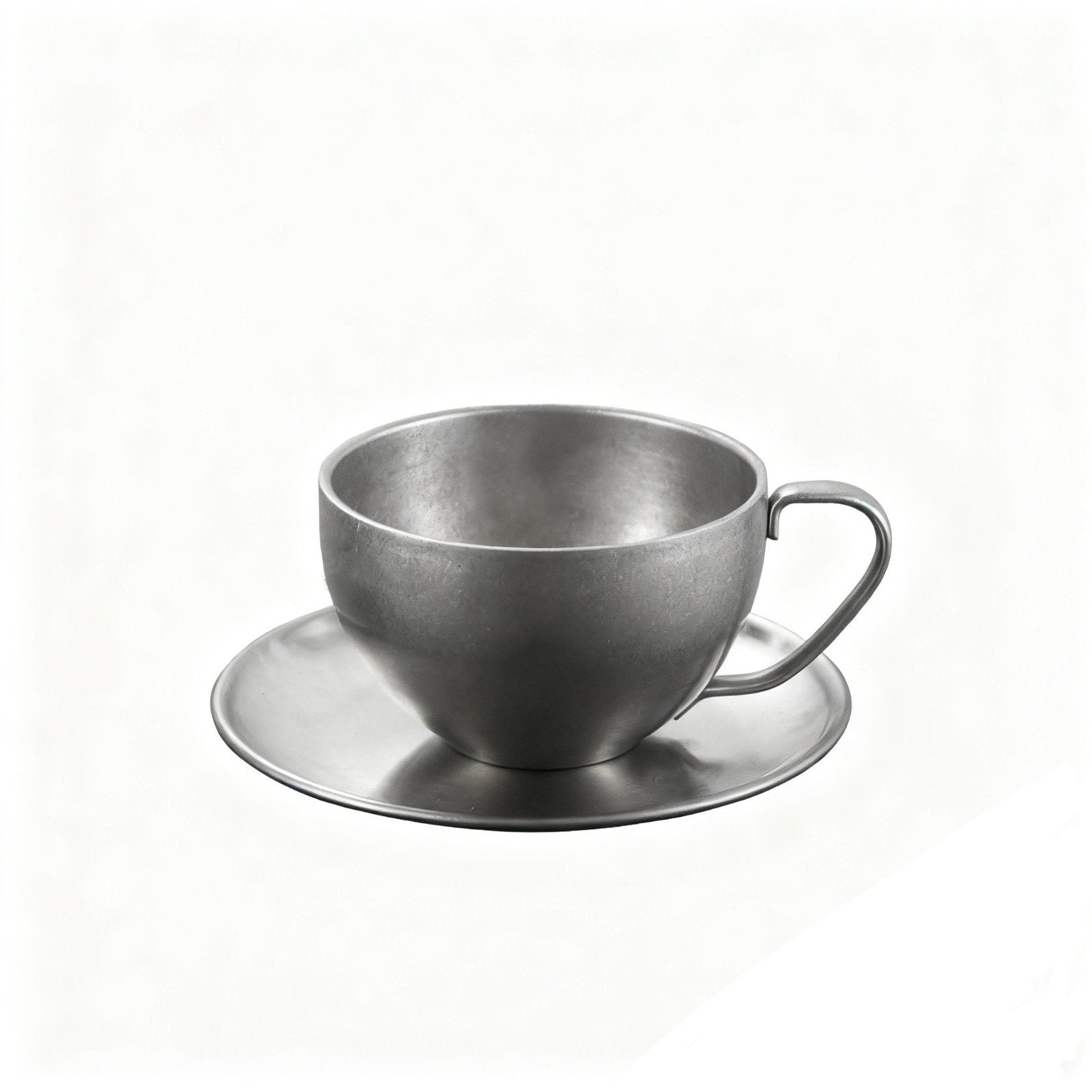 כוס קפה נירוסטה עם ידית 290 מ"ל ללא תחתית רטרו Alfa Steel