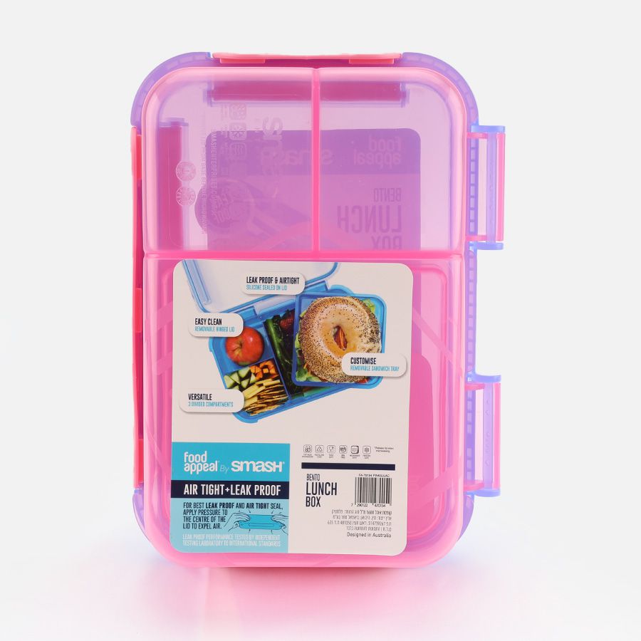 אחסונית בנטו ארוחה 1.6 ל' ורוד/סגול Smash by Food Appeal