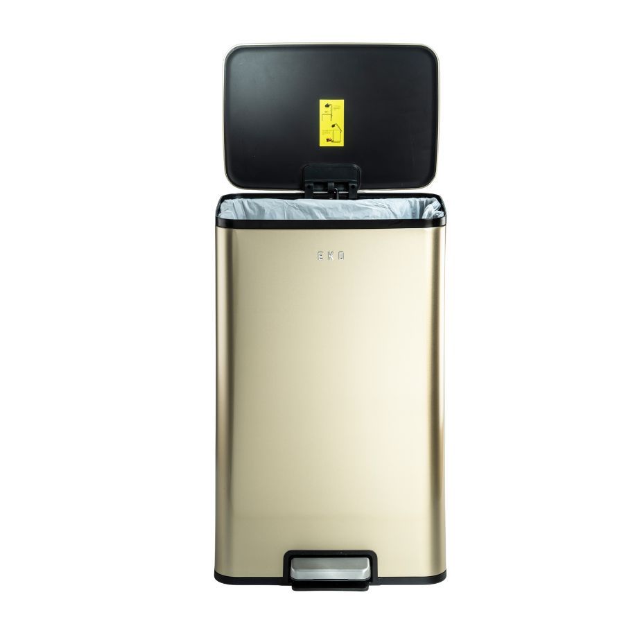 EKO IDOL פח 50 ליטר בגוון זהב שמפניה מבית EKO עם פח פנימי