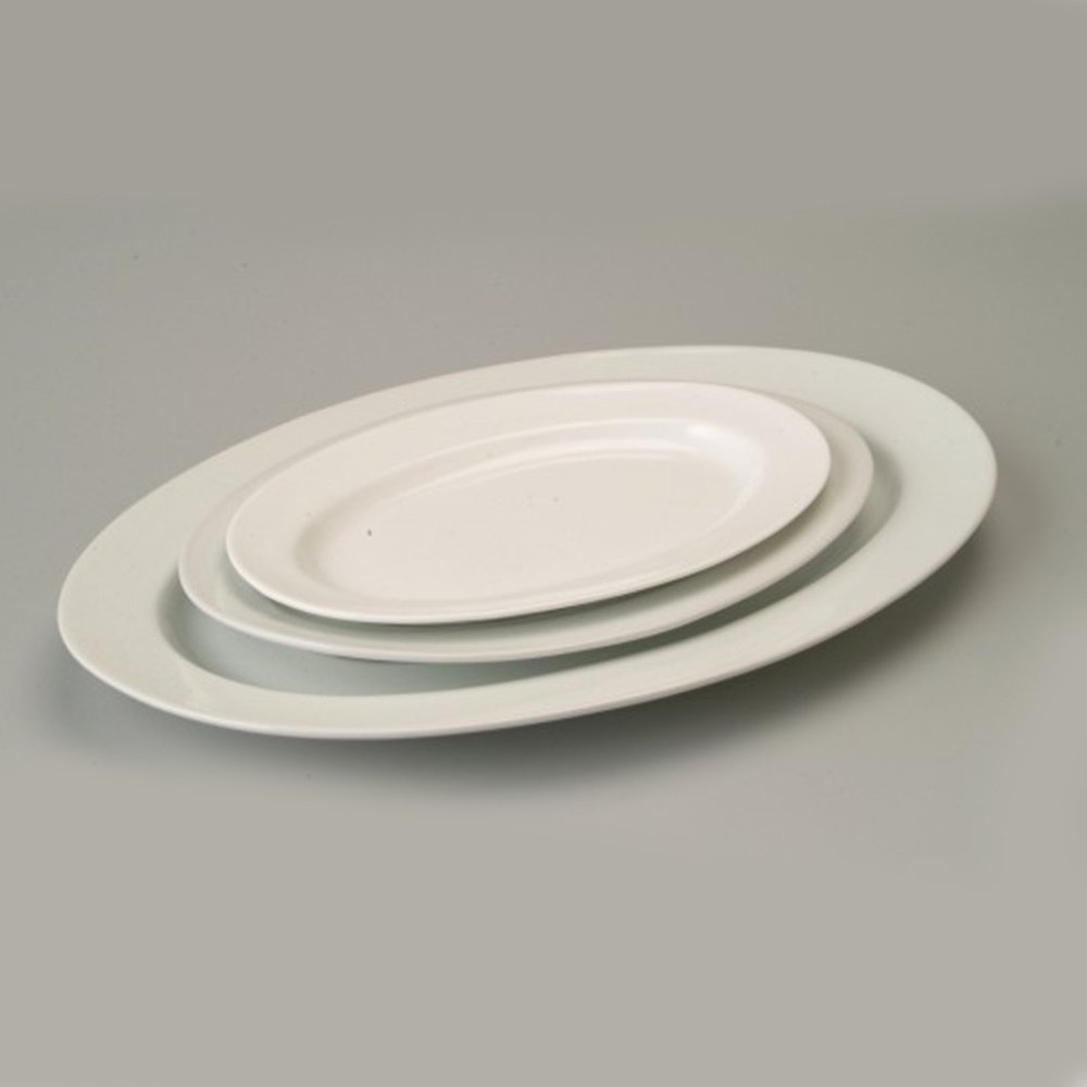 פלטה אובלית פורצלן לבן דגם מאץ 25 ס"מ Jaguar