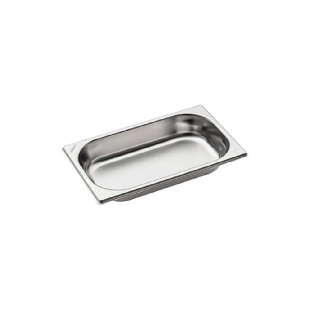 גסטרונום 1/4/40 נירוסטה 26.5/16.2 ס"מ, עומק 4 ס"מ 1.2 ליטר