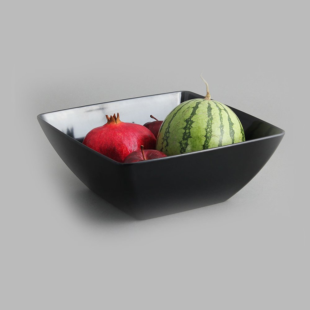 קערה ריבועית קמורה 27 ס"מ מלמין שחור