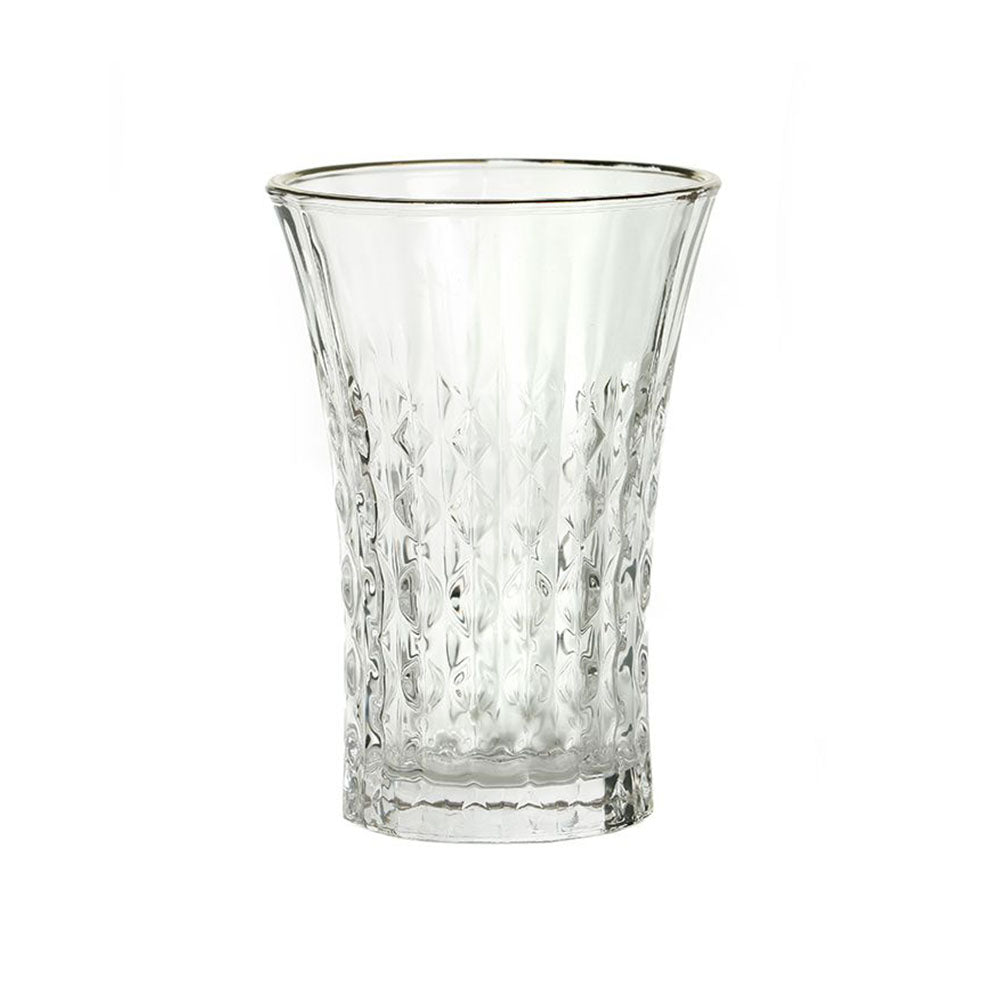 סט 6 כוס שתיה קרה -דגם MEIR זכוכית עיטור זהב מעויינים 280 מ"ל