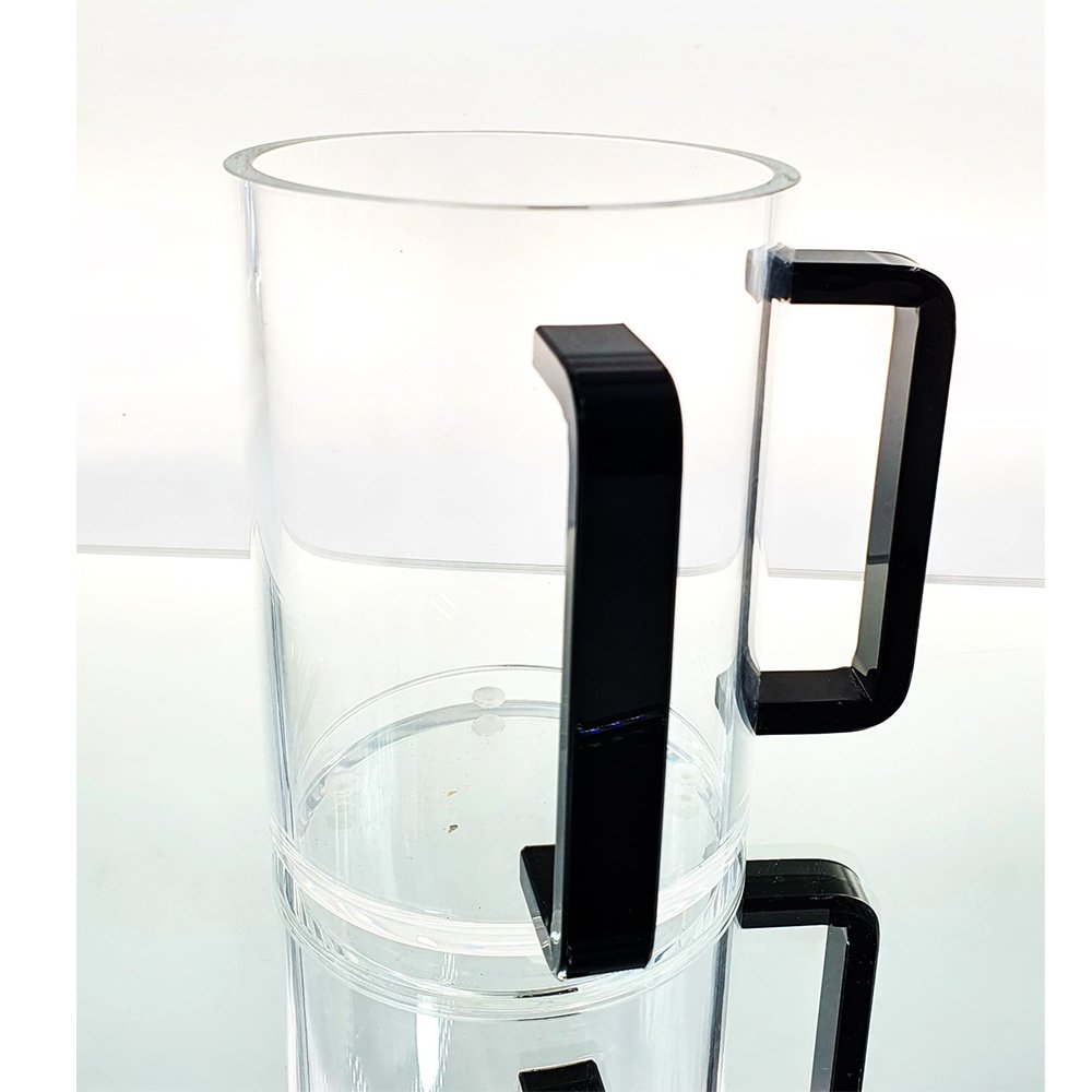 נטלה אקריליק שקוף - ידיות שחורות M