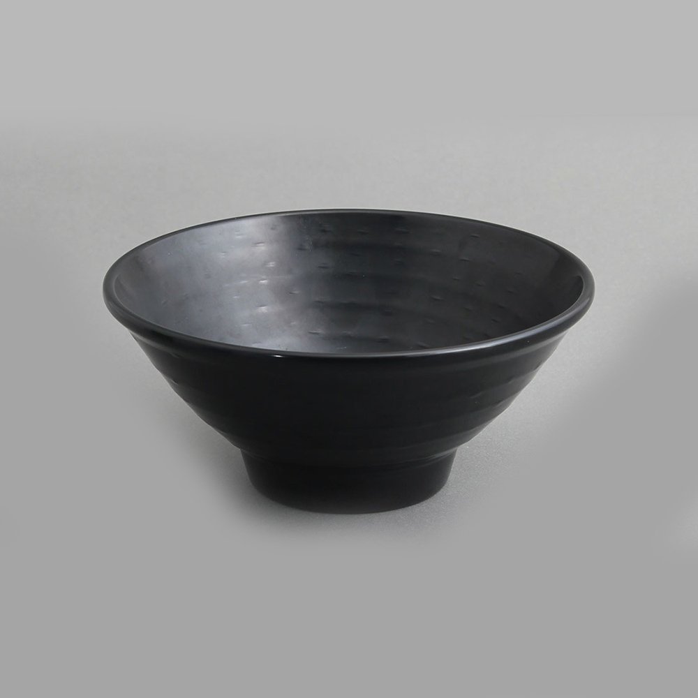 קערת אטריות עגולה דמוי אבן זן 7.8X17.2 מלמין שחור