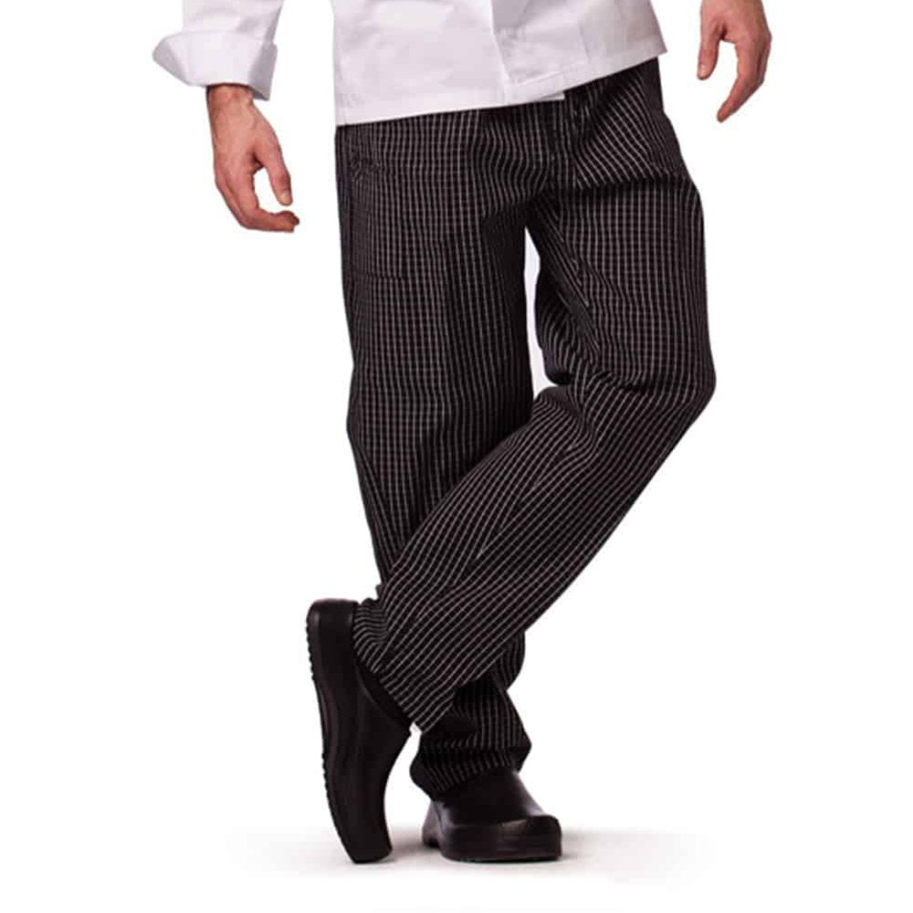 מכנס גומי ברסרי שחור משבצות מלא