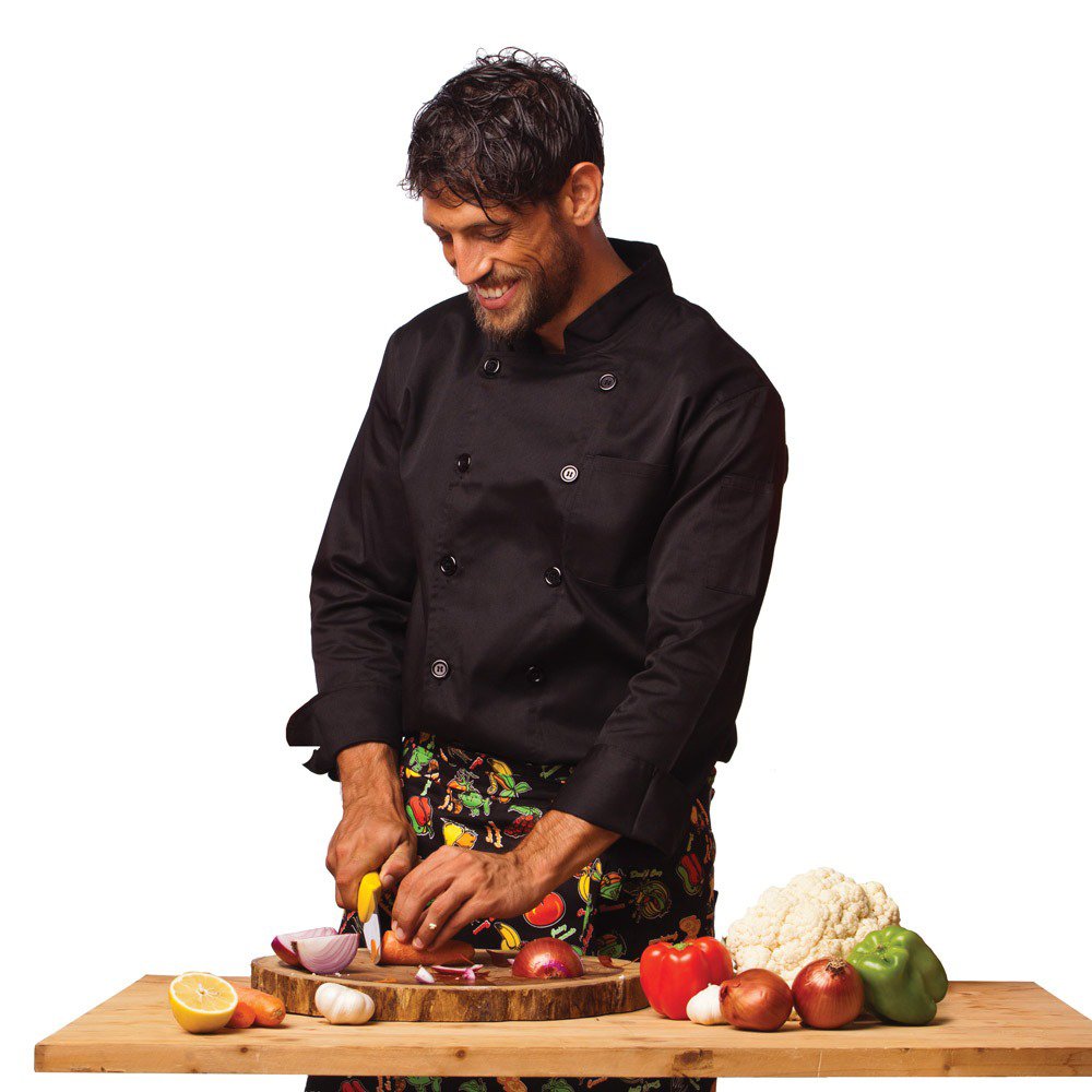 ג'קט שף שחור שרוול ארוך