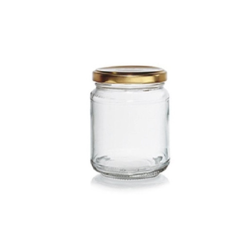 צנצנת זכוכית עגולה סוטובטרו מכסה זהב - 0.3 ל'