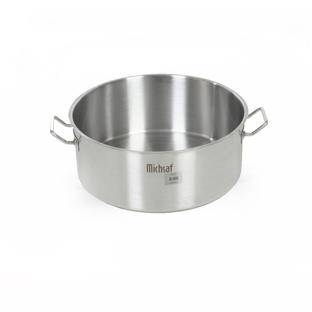 סיר נירוסטה מוסדי - 24*24 11 ל' מכסף + מכסה