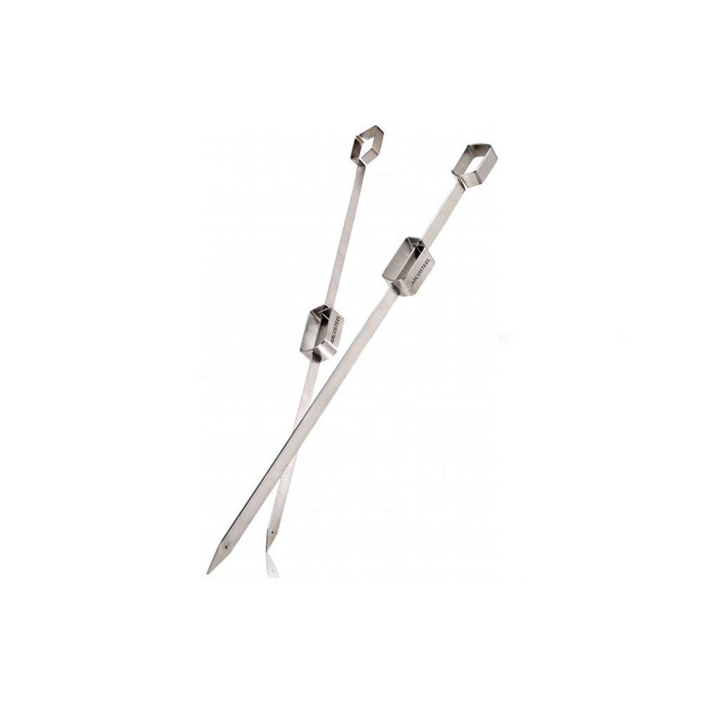 שיפוד נירוסטה רחב עם פושר 45x1 ס''מ Arcosteel