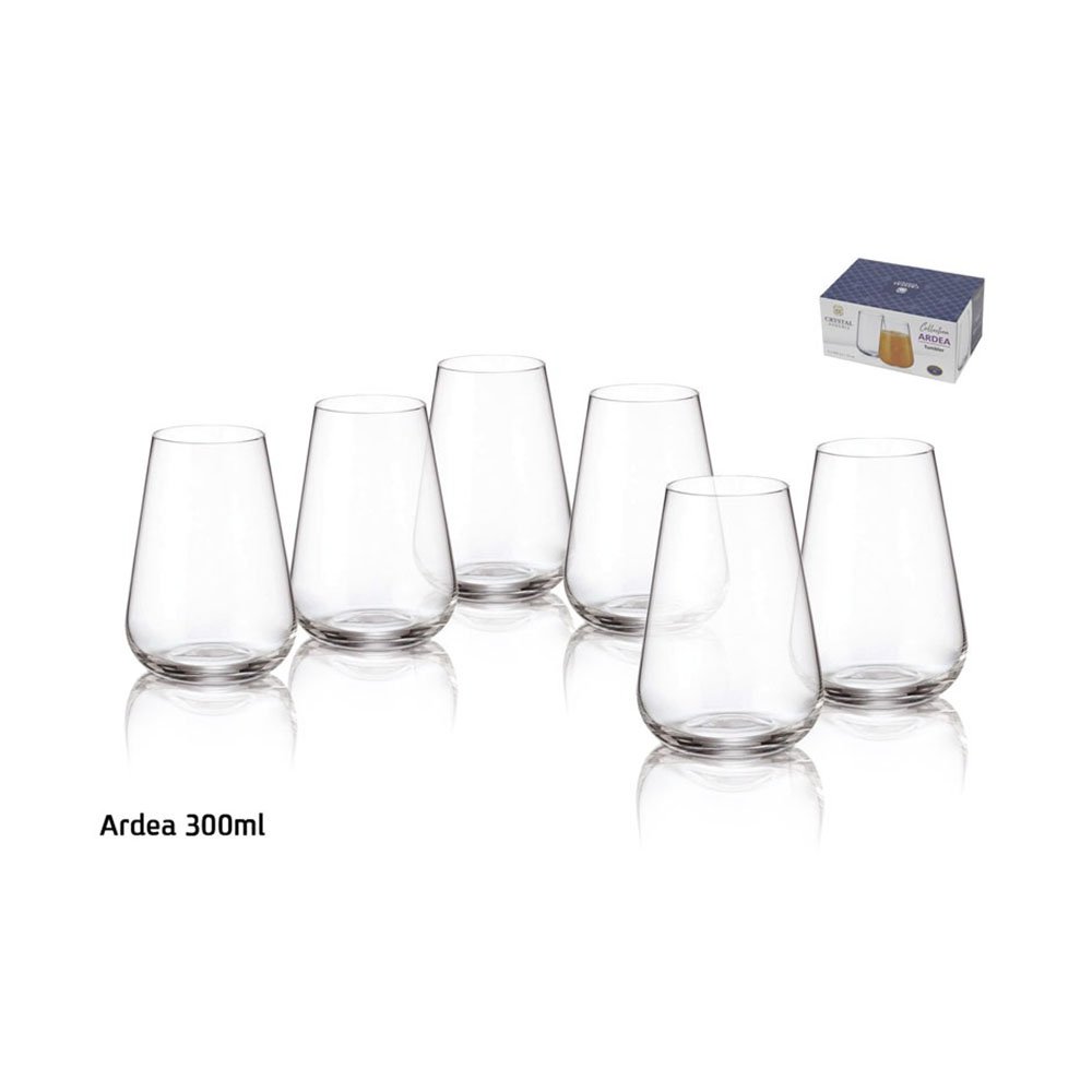 סט 6 כוס שתייה - 300 מ”ל דגם ARDEA קריסטל בוהמיה