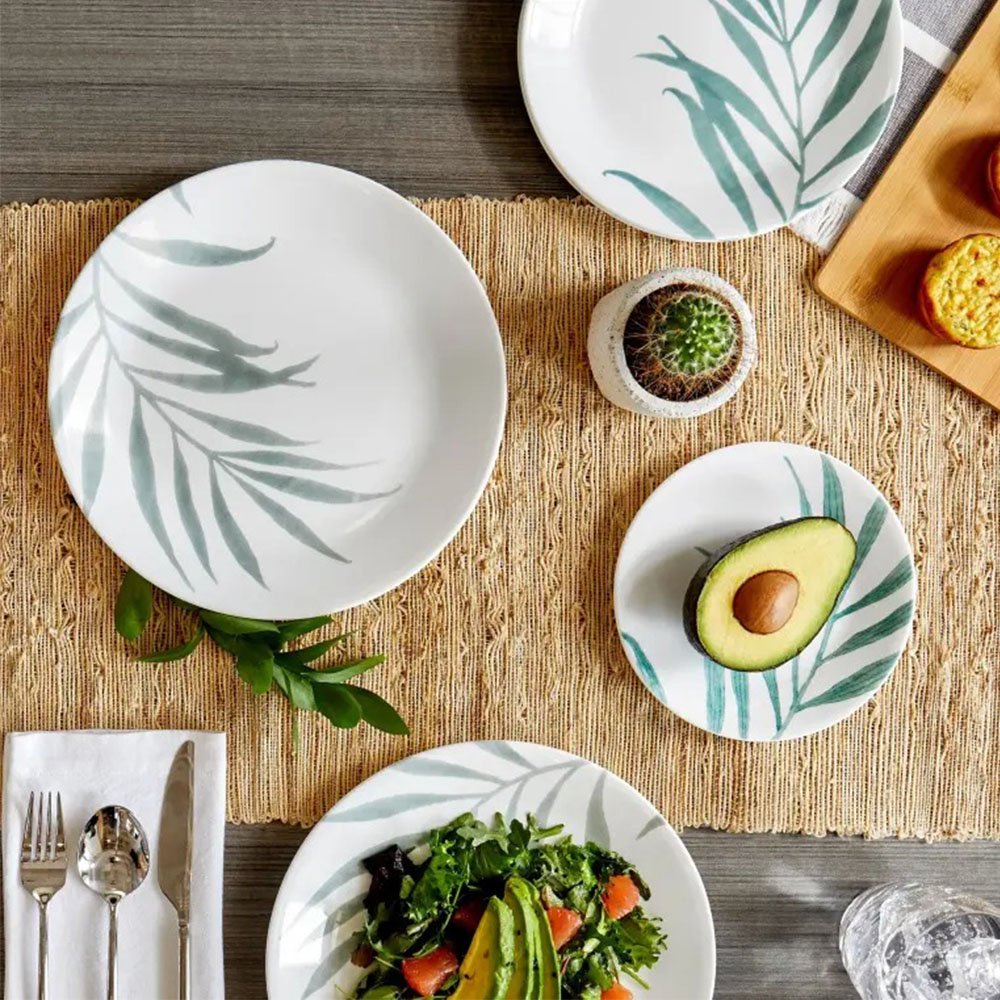 סט צלחות 12 חלקים , Solar Print , קורנינג CORELLE