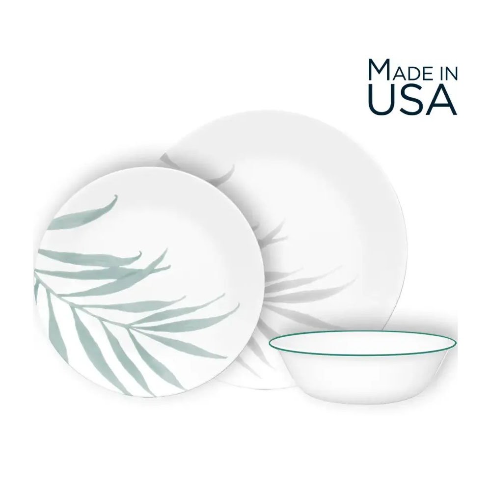 סט צלחות 12 חלקים , Solar Print , קורנינג CORELLE