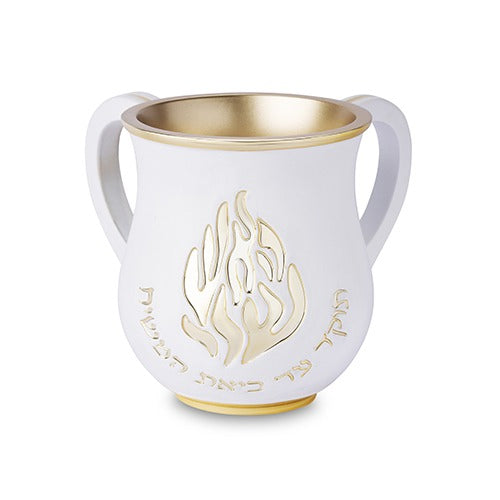 נטלה - מהודרת מפולימר ציפוי לבן זהב 'האש שלי' 14 ס"מ