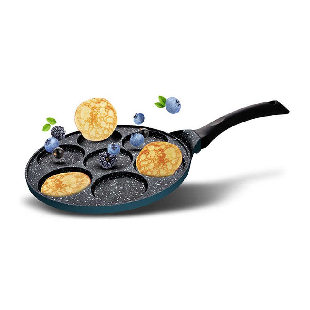 מחבת פנקייק 26 ס”מ 7 שקעים BLACK MARBLE כחול