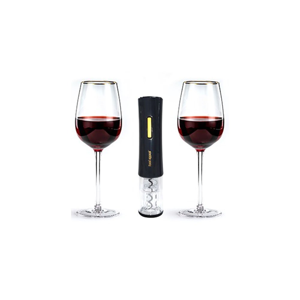 סט 2 כוסות יין + פותחן יין אלקטרוני ESPECIALLY FOR YOU