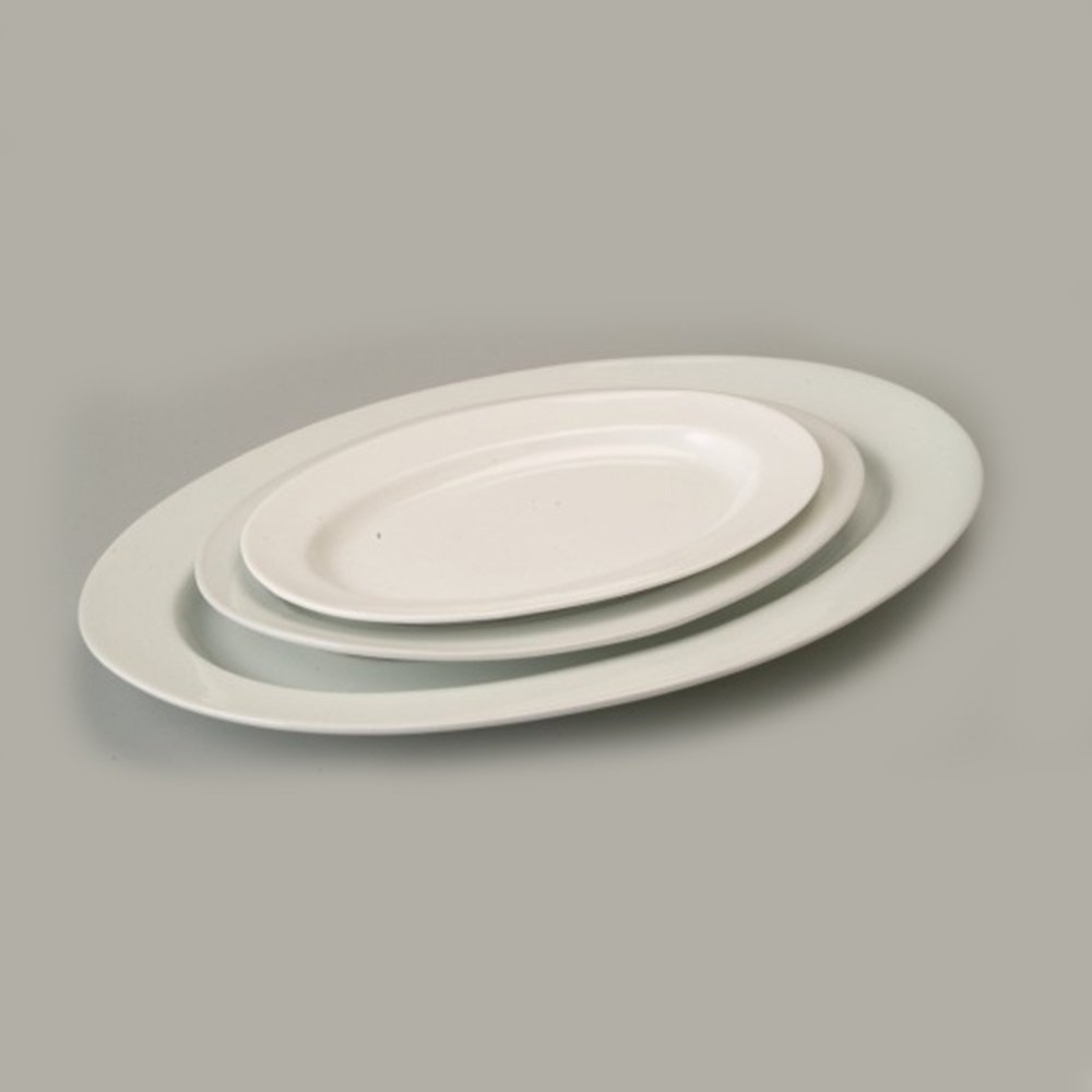 פלטה אובלית פורצלן לבן דגם מאץ 35 ס"מ Jaguar