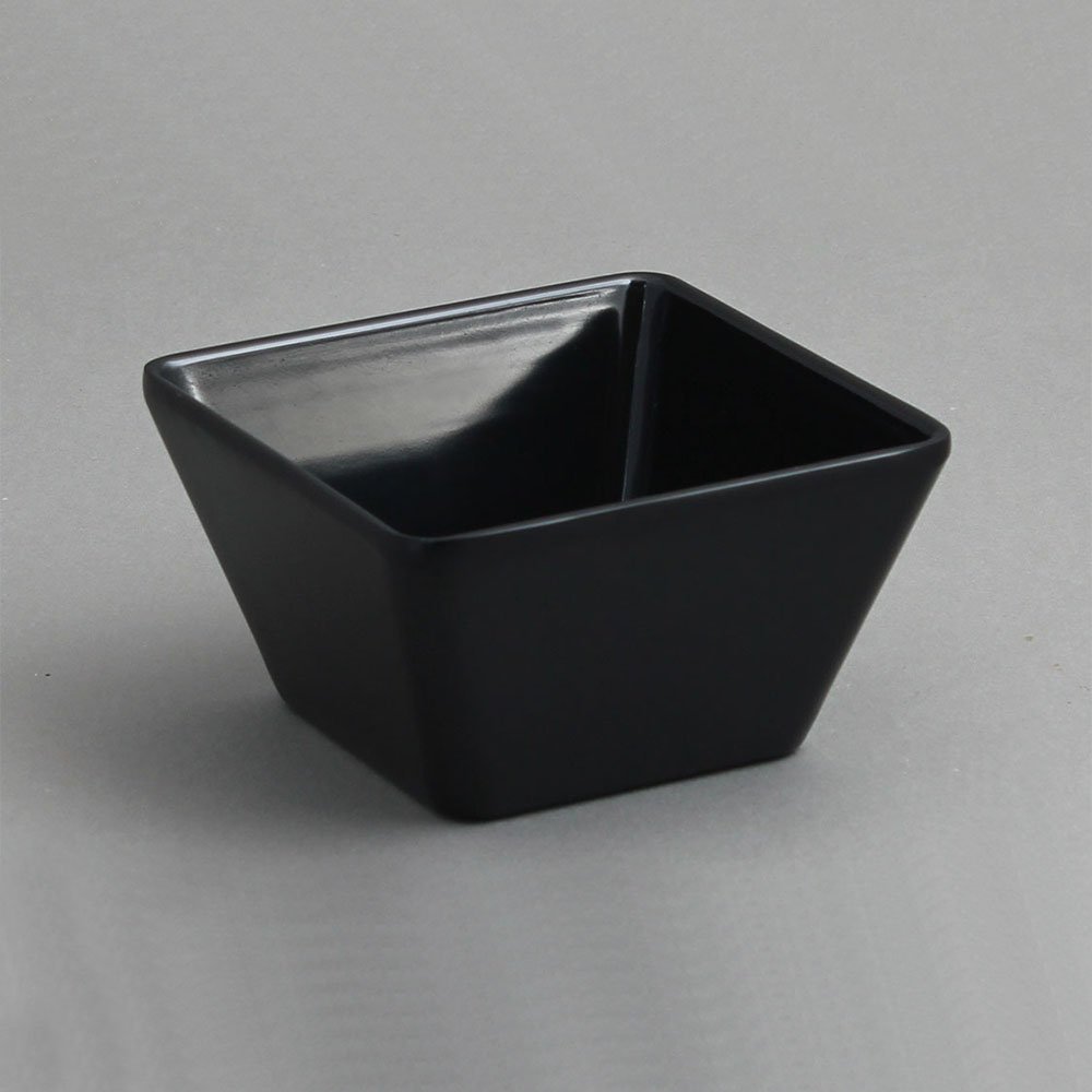 קערה ריבועית קונית 13 ס”מ מלמין שחור