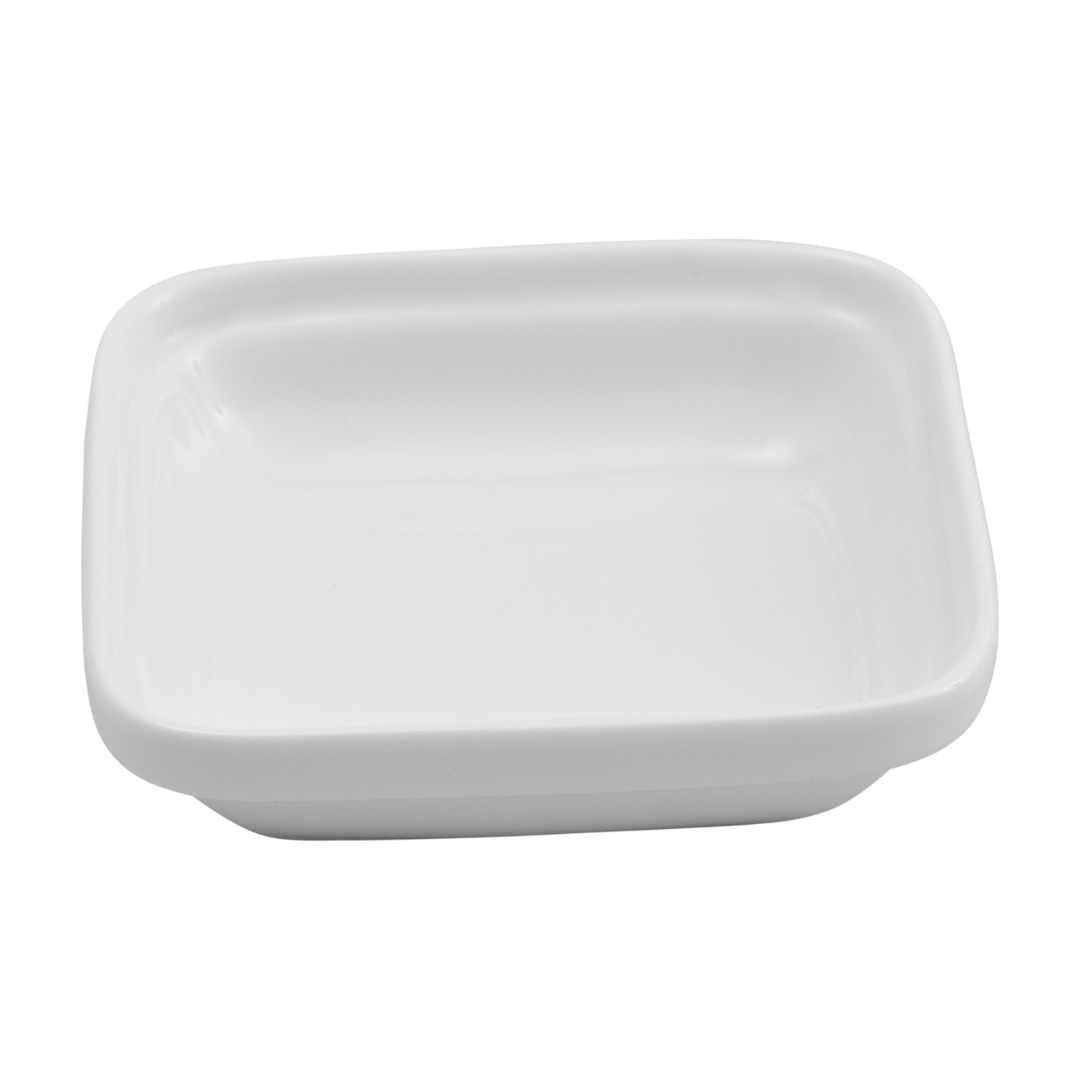 קערה מרובעת פורצלן לבן 10 ס”מ Jaguar