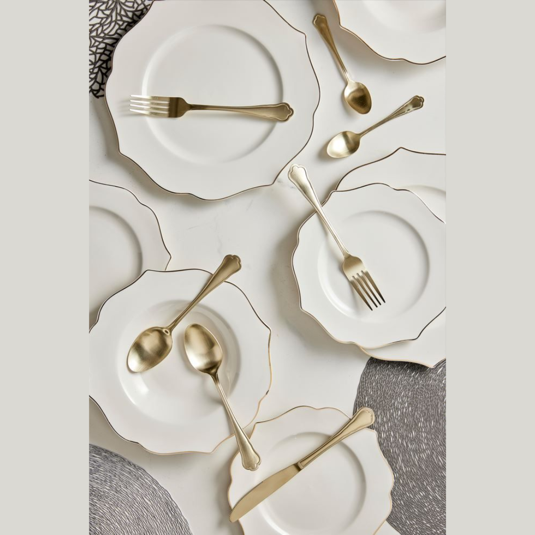 סט סכו"ם מהודר 24 חלקים CHAMPGANE-GOLD EMERALD מאט