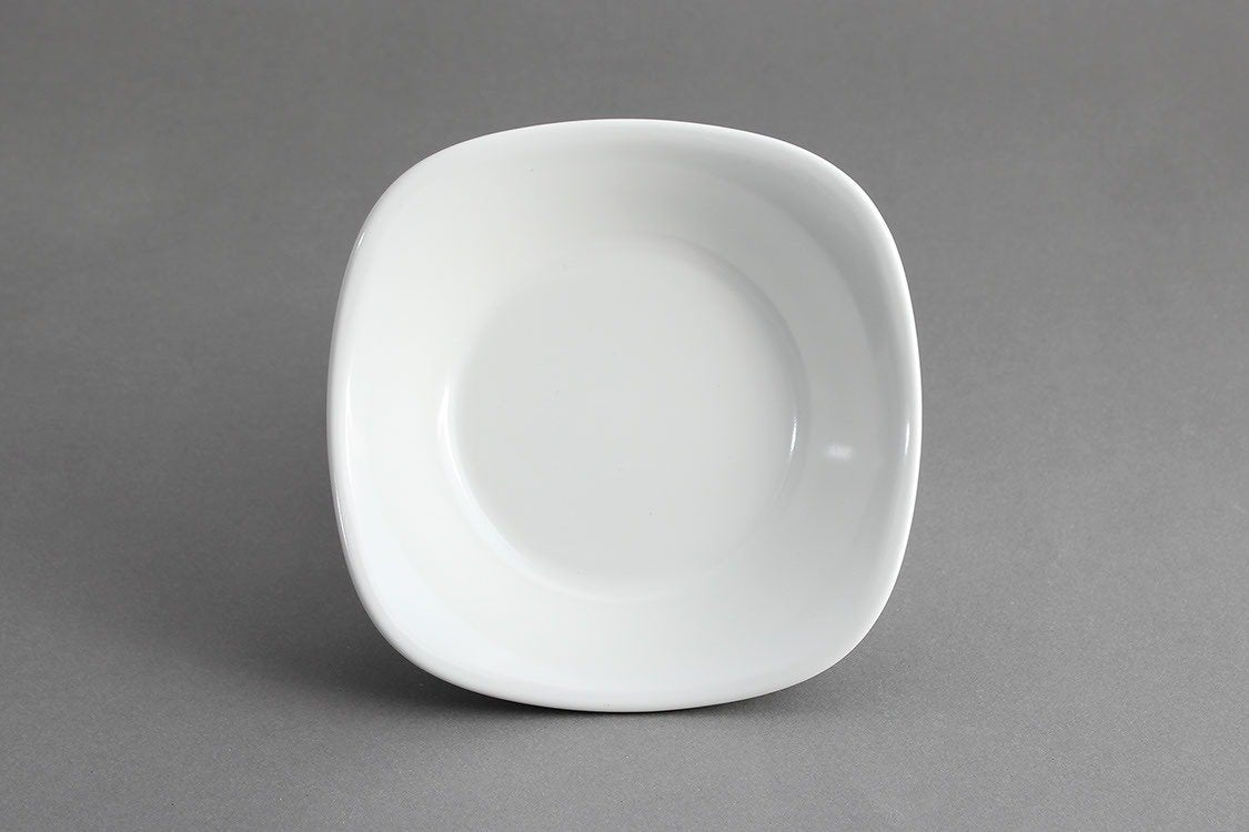 צלוחית רבועית 15X3.5 מלמין לבן