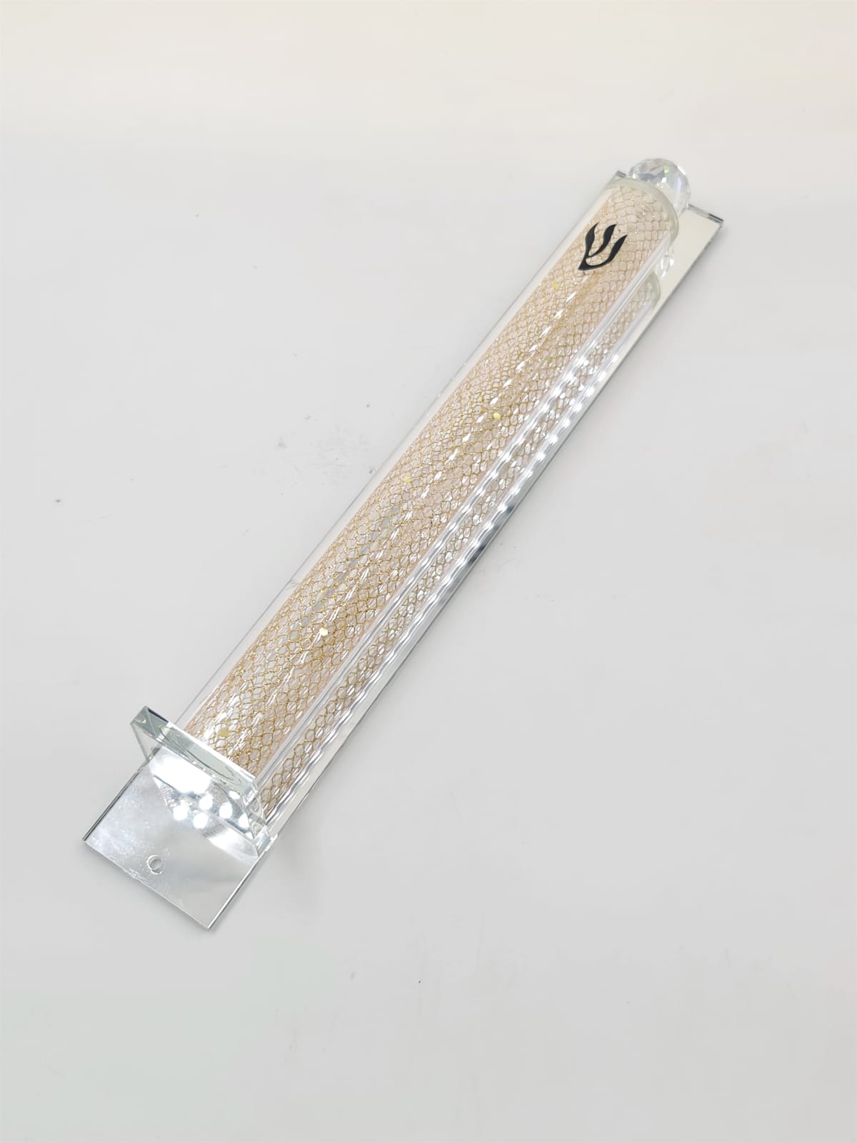 בית מזוזה – קריסטל סליל זהב 30 ס”מ