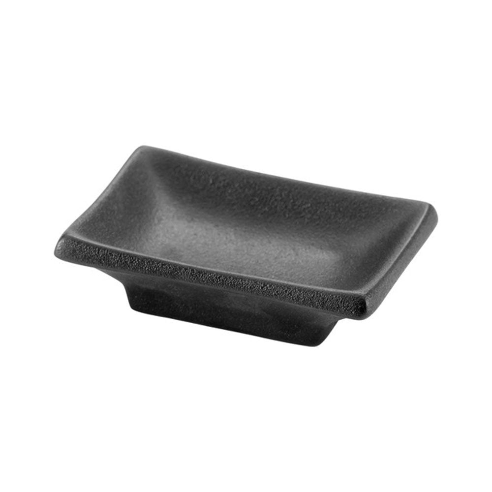 חמאון מלבני (כלי לרוטב) שחור 9/6 ס"מ פורצלן שחור מט Jaguar