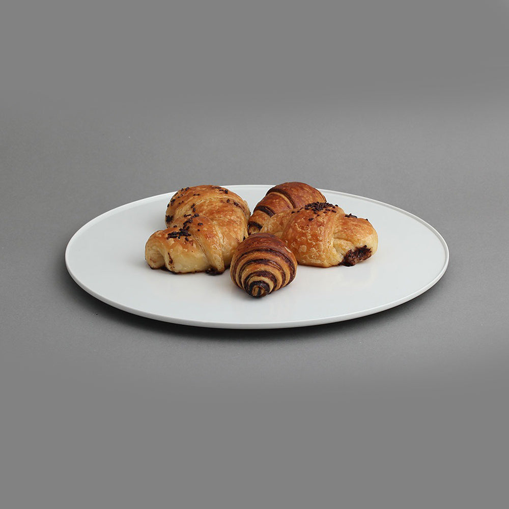 מגש עגול לעוגה 31X1.5 ס"מ מלמין לבן