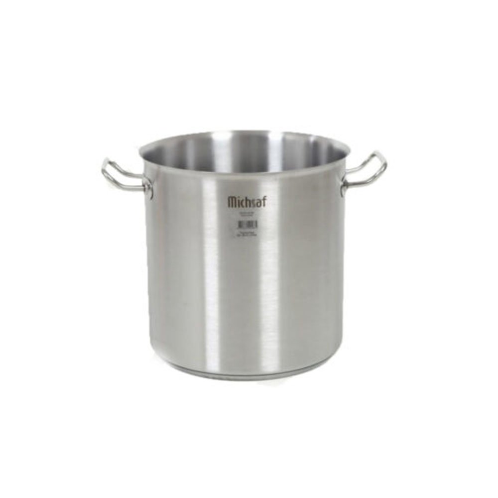 סיר נירוסטה מוסדי – 20*20 6 ל’ מכסף + מכסה