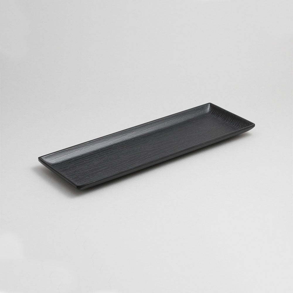 מגש דמוי עץ שחור 30X10 ס"מ מלמין