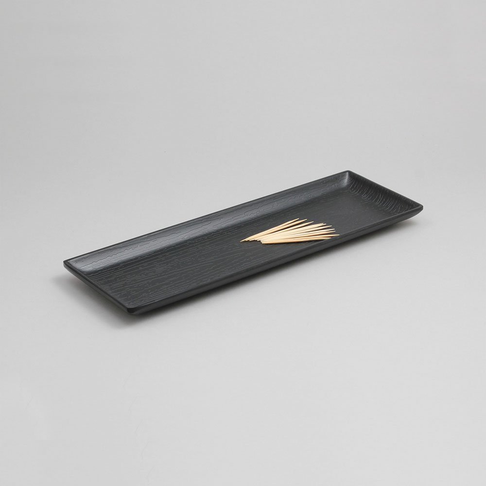 מגש דמוי עץ שחור 30X10 ס"מ מלמין