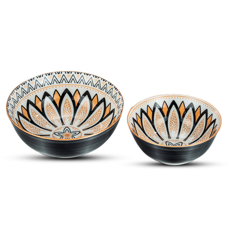 סט 2 קערות TANGIRA פורצלן 24+20 ס"מ כתום מבית Food appeal