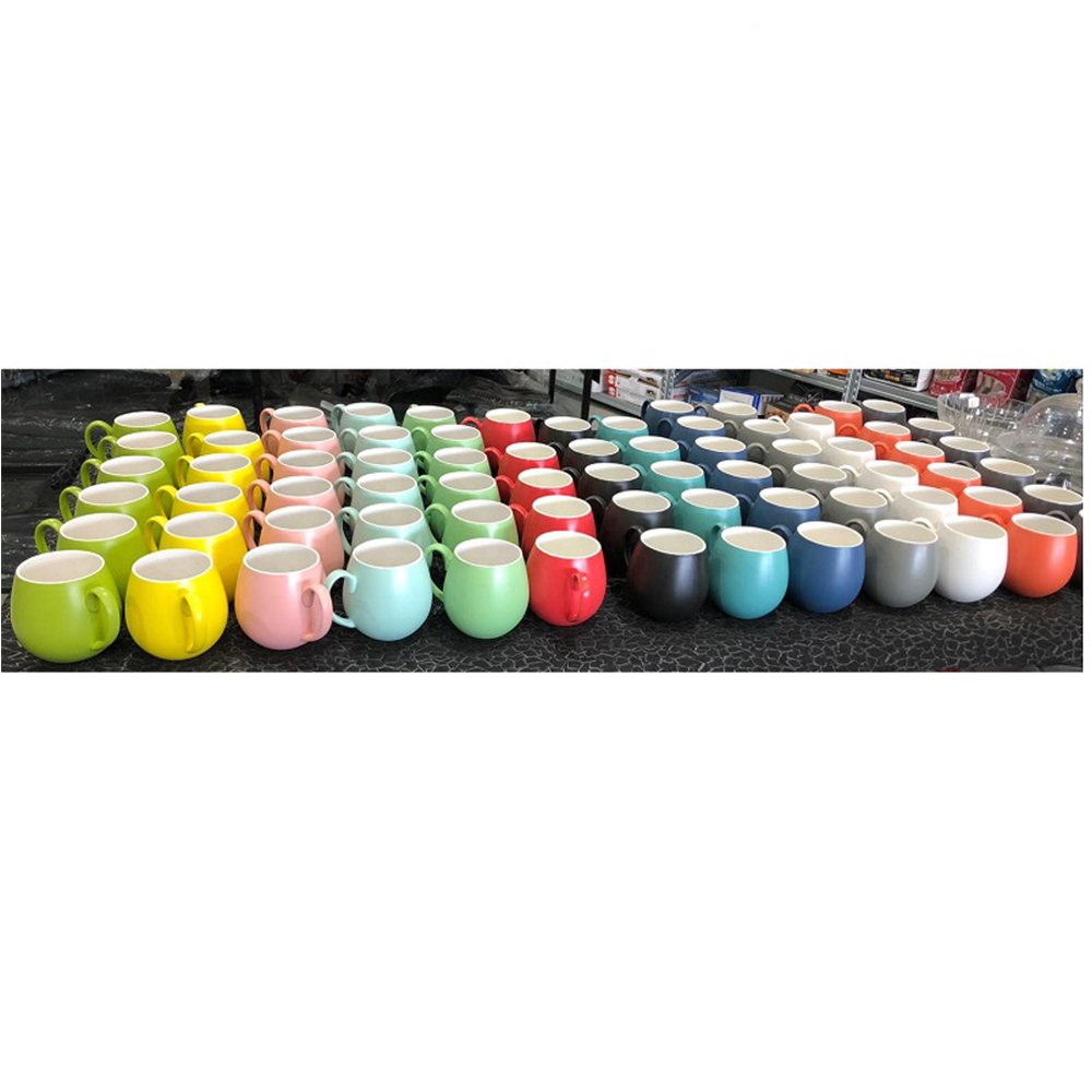 ספל מאג קרמי עגול 400 מ"ל אפור מט Alfa