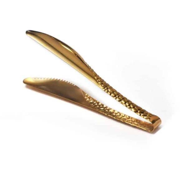 מלקחיים לעוגה - נירוסטה משונן ציפוי זהב X4847C