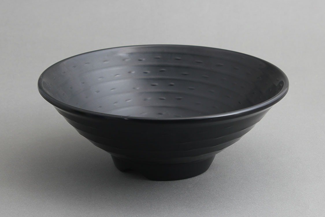 קערת אטריות דמוי אבן זן 8X22.6 ס”מ מלמין שחור