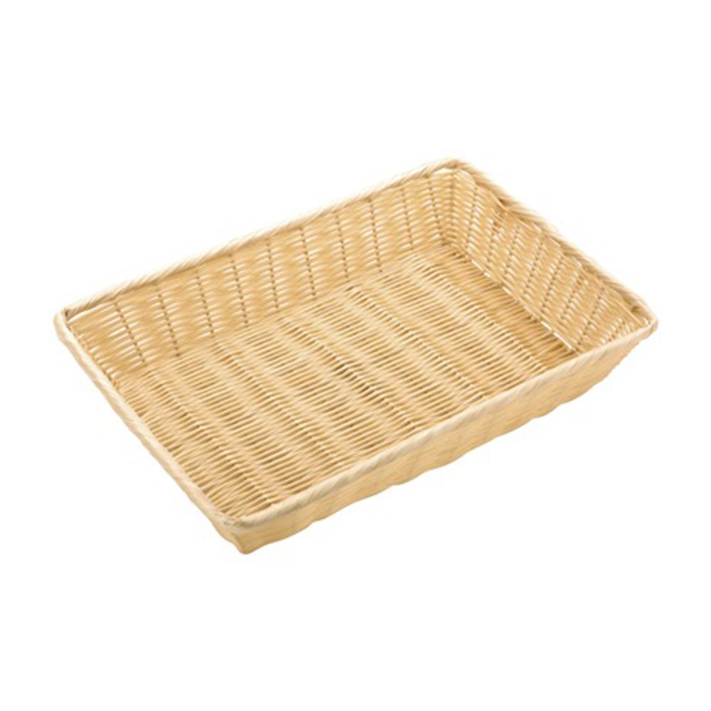 סלסלה ללחם דמוי קש בהיר מלבנית 15*23 גובה 7 ס"מ