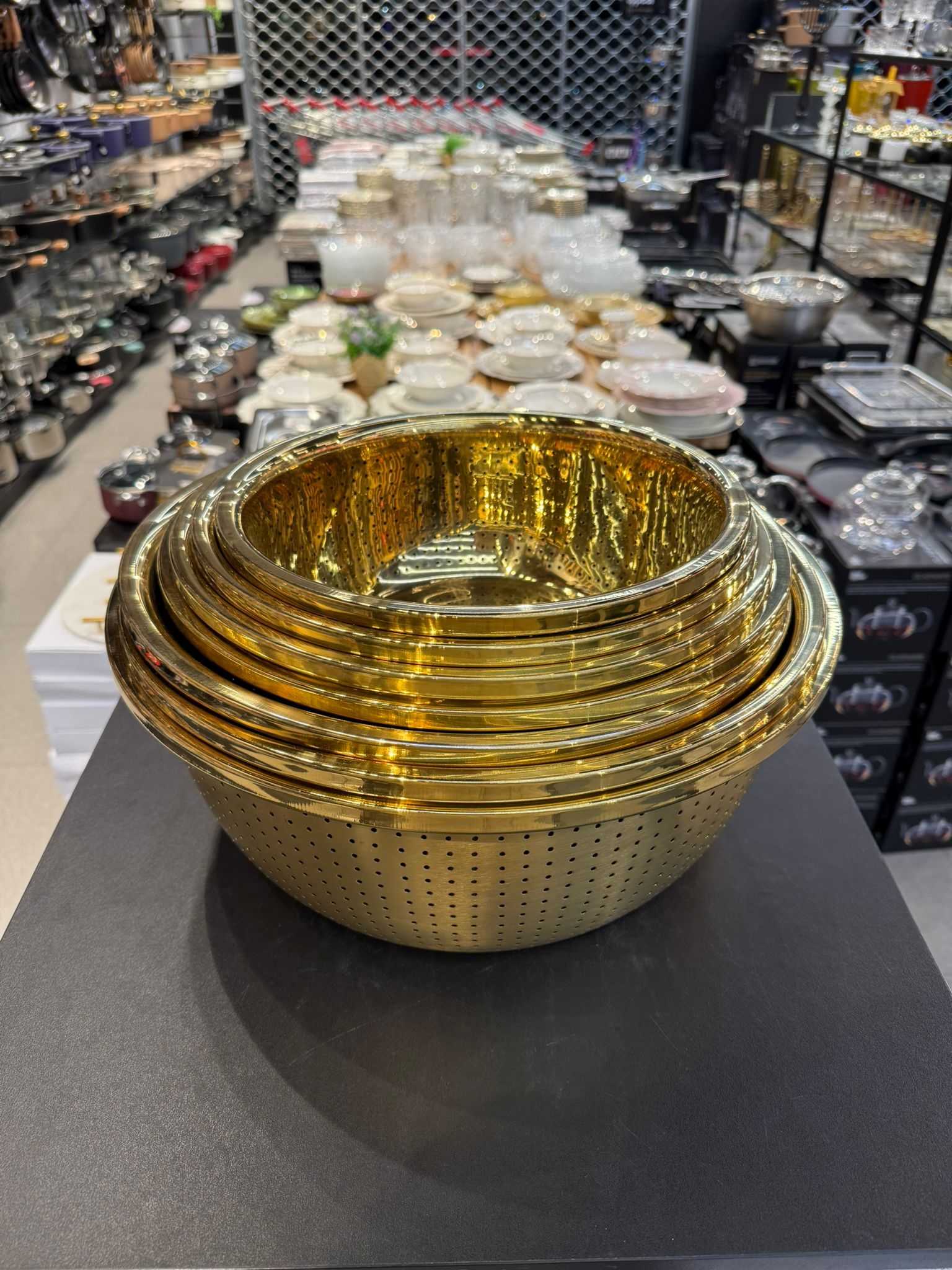 מסננת נירוסטה זהב 38 ס״מ