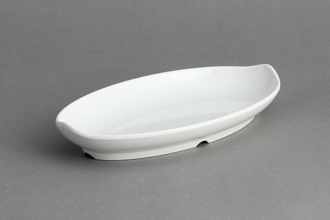 רביירה אובלית 21.5 ס"מ מלמין לבן