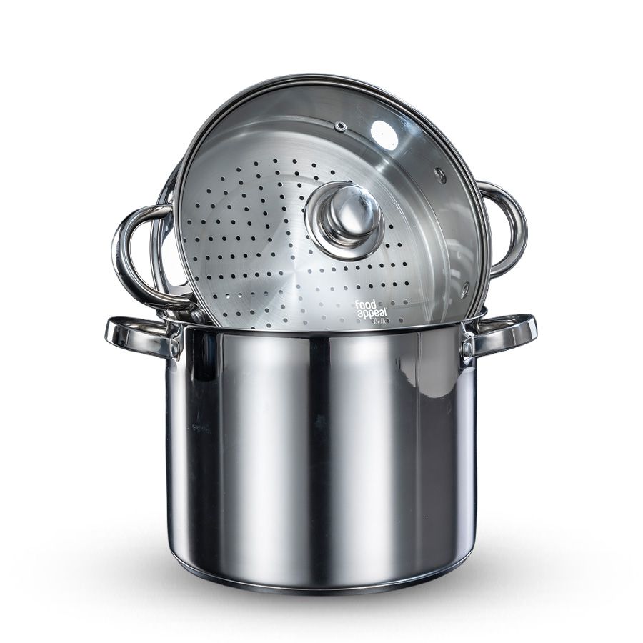 סיר נירוסטה לקוסקוס ואידוי 24 ס"מ 8 ליטר MAESTRO COUSCOUS EDITION מבית Food appeal