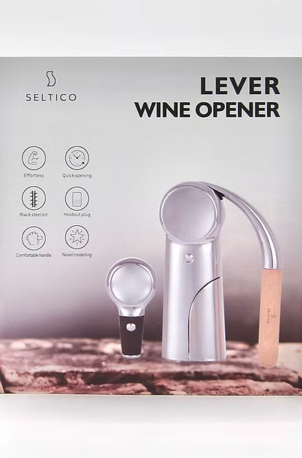 פותחן יין מקצועי ויוקרתי + שעם מבית SELTICO