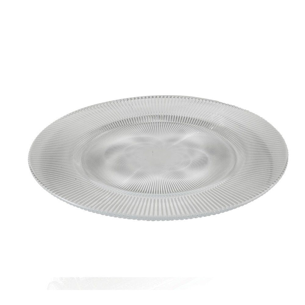 צלחת זכוכית מנה עיקרית 28 ס"מ דגם לוצ'ה