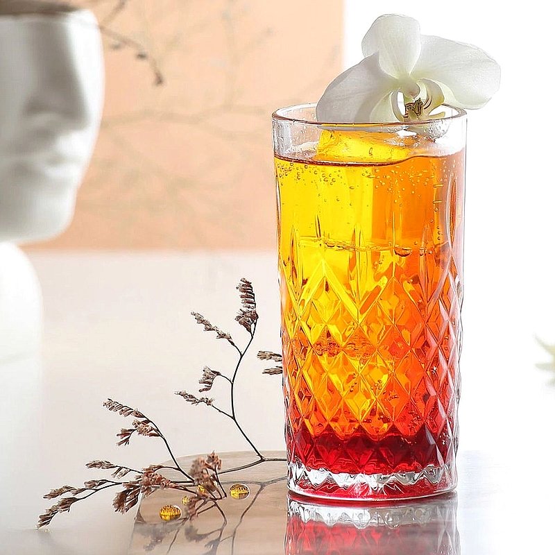 סט 6 כוס שתייה \ קוקטייל - דגם ODIN אודין זכוכית מעוטרת 356 מ"ל LAV