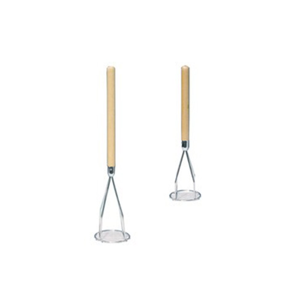 מועך תפוחי אדמה ענק מקצועי ידית עץ - 45 ס"מ