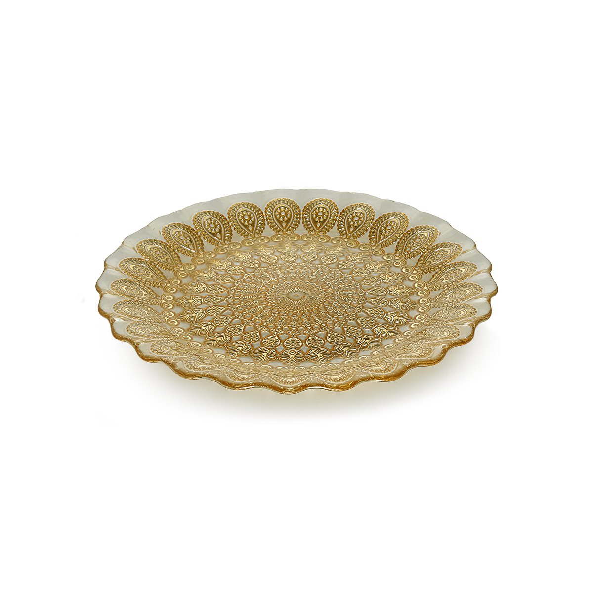 צלחת מנה עיקרית 27.5 ס"מ - דגם Shanti זהב