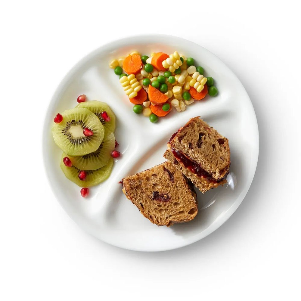 צלחת מחולקת 21.5 ס"מ, Winter Frost White