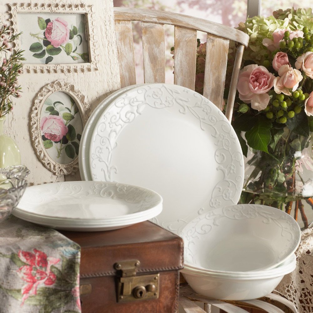 סט צלחות 18 חלקים Bella Faenza מבית קורנינג corelle