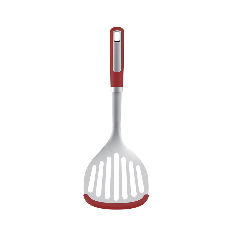 תרבד מחורץ נירוסטה רחב עם קצה סיליקון למניעת שריטות 12.6*34.5 ס"מ SIGNATURE