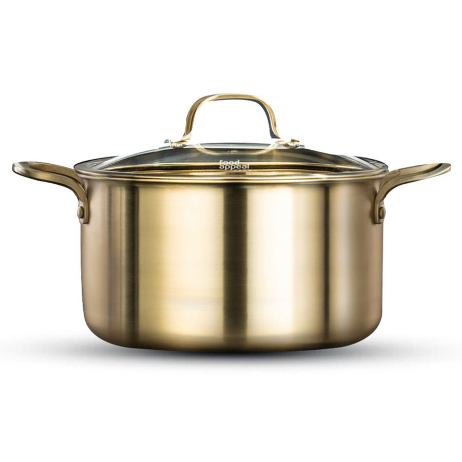 סיר 28 ס"מ 8 ליטר CROWN זהב