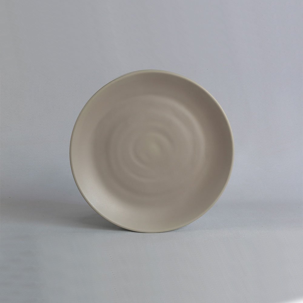 צלחת זן סהרה 25.4 ס”מ מלמין אפרפר